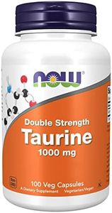 Now Foods, Taurine, Amidon Double, 1.000 mg, 100 Capsules végétaliennes, Testé en Laboratoire, Acide Aminé, Sans Gluten, Sans Soja, Végétarien
