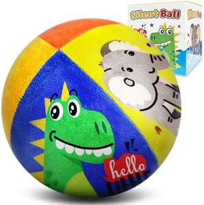 SwiftGlobe Toddler Silent Indoor Foam Soccer Ball Size 3, No Pump Needed, Airless, Never Flat, Small Soft Indoor Foam Ball Wrapped with Durable Plush Fabric Outer Ball for Baby Little Kids First Gifts