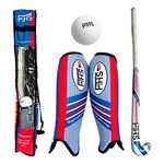 Field Hockey Set Symphony Wooden Stick Shin Guards Mouth Guard Hockey Ball Carrying Bag Kids Junior (34 Inch)