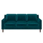 DHP Brynn Upholstered Sofa, Green Velvet