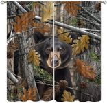 Forest Camouflage Bear Curtains, Fo