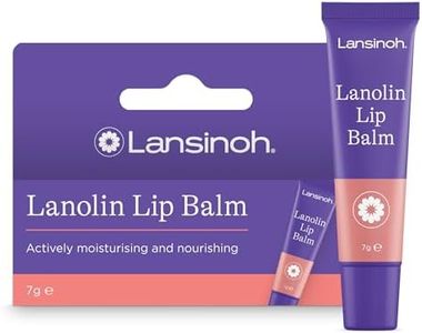 Lansinoh Lanolin Lip Balm for dry cracked Lips - 100% Natural - Actively moisturises & Locks in Hydration - Hypoallergenic -7ml - Dry Lips Treatment