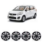 ARUN Car Full Caps Black and Silver 15 Inches Wheel Cover Compatible with Ertiga All Model Set of 4