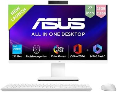 ASUS AiO V470,13th Gen Intel Core i3-1315U, 27" FHD,100Hz,All-in-One PC(16GB RAM/512GB SSD/Windows 11/Office 24/Retractable Camera/Wireless Keyboard & Mouse/M365 Basic (1Year)*) V470VAB-KWPE002WS