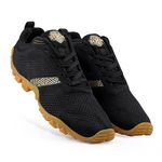 RXN Mens Cross Trainer Barefoot & Minimalist Shoe Zero Drop Sole Training Shoes Black Honey