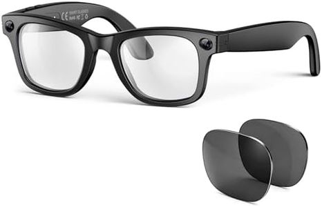 2026 AI Smart Glasses for Men Women,8MP 4K Camera Glasses,Supports AI Voice Control/Photo/Video/Audio Recording,Bluetooth Glasses with 133 Translations,Blue Light Blocking Lenses+Extra Sunglasses
