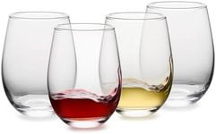 OUWO Stemless Wine Glasses Set of 4