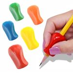 iBuddy Pencil Gripper For Kids Writing - 3 Pcs,Writing Supplies Pencil Holder Grip |Pencil Grip For Kids 3 Year| Pencil Writing Grip For Kids Pen Gripper For Writing| Pen Rubber Grip- Random Colour