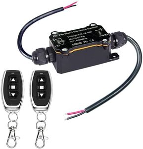 Forward and Reverse Remote Switch,DC 12V to 48V 8A Waterproof Remote Control Switch,Linear Actuator 12V Wireless Remote,Up to 165 Feet Range,for Shutter Doors,Winch Electromagnetic