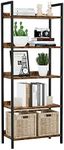 NUMENN Bookshelf, 5 Tier Bookshelve