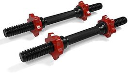 Yes4All Adjustable Dumbbell Bar | 1.15 inch Dumbbell Handles, D. Black/Red Handle, 16 inch