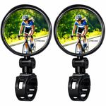 PRO365 Premium Bicycle Rear View Mirror Set (2 Pack) | 360° Adjustable HD Convex Mirrors | Extra Wide Rear Vision for Safer Cycling | Heavy-Duty Protective Mold Body | 1 Year Warranty