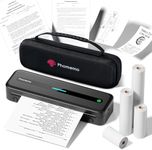 Phomemo M832 Thermal Printer, Inkless Portable Printer A4 Compatible with Android & iOS, Bluetooth Monochrome Printer Includes Carry Bag and 4 Rolls of Thermal Disposables, Black