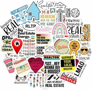 BulbaCraft 100 Pcs Funny Realtor Stickers, Real Estate Stickers, Funny Realtor Gifts for Women Agent, Real Estate Agent Gifts fo Women & Men Laptop Decals