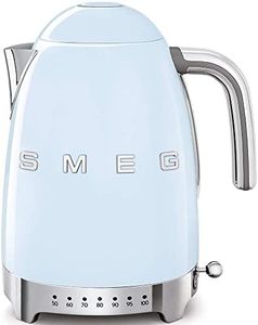 Jug Kettle, LED Display, 7 Temperature Settings, Acoustic Alarm, 3KW, 1.7L, Pastel Blue