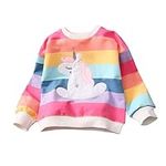 LitBud Kids Unicorn Sweatshirts for Girls Toddler Clothes Unicorn Casual Jumper Girl Cotton Top T Shirt Long Sleeve Crewneck Pullover Pink Autumn Winter Pink Size 5-6 Years Old 6T