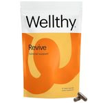 Wellthy Revive Adrenal Supplement & Cortisol Support - Boost Energy and Improve Mental Wellness - Adrenal Support & Cortisol Manager - 60 Vegetarian Capsules