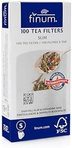finum Endurance Finium Collection Filtro de té de Papel, Blanco, 100 Unidad (Paquete de 1), 12
