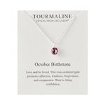 Philip Jones October (Tourmaline) Birthstone Necklace Created with Zircondia® Crystals