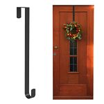 ANSIO Christmas Wreath Hanger, 15'' /38cm Front Door Metal Wreath Holder for Christmas Decor - Pack of 1 - Black…