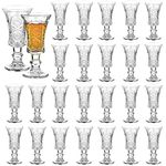 Round 1.3-Oz Shot Glasses, Lead-Free Glass, Clear Heavy Base Shot Glass (Set of 24)