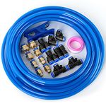 TAILONZ PNEUMATIC Blue 8mm or 5/16 OD 5mm ID Polyurethane PU Air Hose Pipe Tube Kit 10 Meter 32.8ft