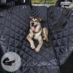 comwish Dog Seat Covers for Trucks, Waterproof F150 F250 F350 Dog Car Hammock with Mesh Window Durable Scratchproof Nonslip Dog Truck Seat Cover for Chevrolet Silverado RAM Trucks GMC
