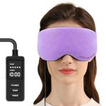 The Autostory Aroma Season Heated Eye Mask, Warm Eye Compress for Dry Eyes MGD Stye Blephartitis Sinus Migraine, Graphene Heating Element with Natural Lavender Pack (Violet)
