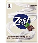 Zest Bar Soap - 8 Bars - Enriched With Cocoa Butter And Shea for Ultra Moisturizing Cleansing - Leaves Your Body Feeling Silky Smooth And Deeply Moisturized