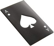 Stainless Steel Credit Card Poker Bottle Opener Men's Gift Spades Poker Bar Tool (Black)