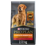 Purina Pro Plan Complete Essentials Dry Dog Food, Shredded Blend Beef & Rice - 2.72 kg Bag
