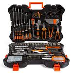 VonHaus Socket & Tool Set, 256 Piece Tool Set with Socket Set, in Heavy Duty Storage Case, Everything You Need for DIY, Workshop & Garage, Spanners, Pliers, Screwdrivers & Grips, 2 Year Warranty