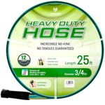 Homes Garden 3/4 in. x 25 ft. Garden Hose, Brass Fittings, No Kink, No Leaking, Heavy Duty, High Water Pressure, for Extremely Weather 12 Year Warranty #H165B13