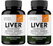 Sandhu's Liver Renew Cleanse Detox, Repair & Support |70 Capsules (Pack of 2)| 2 Months+ Supply| Herbal Supplement for Liver Health| Milk Thistle Dandelion Root with 9 Minerals