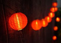 Solar Power Waterproof Lantern String Lights (Red)