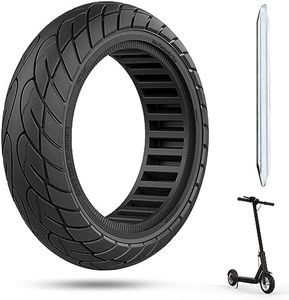 OUXI 10 x 2.125 Solid Tyre, 10 inch Solid Tyre Pure Electric Scooter Puncture Proof Rubber 10x2.125 Solid e-scooter Tyre Explosion Proof Tire Replacement Wheel Front/Rear 1PCS Black