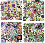 200 PCS Stoner Psychedelic Stickers,Mushrooms, Aliens, Frogs, Cartoon Characters Mixed Psychedelic Stickers, Cool Trippy Vinyl Waterproof Stickers for Laptop,Water