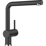 Blanco 526148 Linus-S Kitchen Sink tap Made of Granite Pull-Out spout Linus-S-black-526148, Silgranite Black, Hochdruck