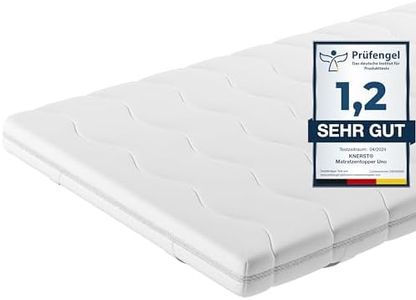 KNERST® Matratzentopper 160x200cm - Praktischer & Langlebiger Kaltschaum Topper 160x200-6cm Höhe - Atmungsaktiv, Anpassungsfähig & Pflegeleicht - Idealer Schlafkomfort - Topper 160x200cm