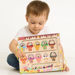 Wudly Wooden Magnetic Ice Cream Color Sorting Maze Toy for Toddlers – Montessori Fine Motor Skill Puzzle Game with Wand – Educational Learning Board for Kids Ages 3+