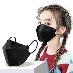 Wowobjects® 4 Layer High Filtration KF94 gives N95* Level protection Mask for face Anti Pollution and protective Face mask (for Boys and Girls) N95 Mask for Kids | Suitable for 4-12 Years Kid | Black | Pack of 20