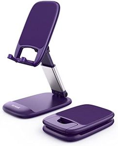 Lamicall Purple Phone Stand for Desk - Dark Purple Cell Phone Holder Purple Desk Accessories Desktop Office Must Have Compatible with iPhone 13 Pro Max Mini, 12 11 XR X 8 7 6 Plus SE, 4-8'' Smartphone