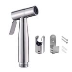 Bidet Sprayer Head with hook, stainless steel bidet sprayer kit, baby cloth diaper sprayer, easy to install for Personal Hygiene and Bedpan WC Sprayer