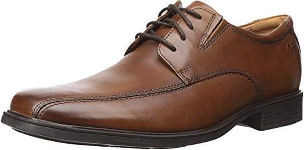 Clarks Men's Tilden Walk Oxford, Dark Tan Leather, 9.5 US