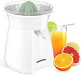 LUUKMONDE Electric Citrus Juicer, Orange Juicer with Lockable Spout, Citrus Press Orange Juice Machine, Electric Lemon Juicer for Orange Lemon Lime Grapefruit, (White)