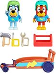 Bluey Vehicle and Figures Pack, Rusty Go-Kart, 2.5-3 inch Figures and Accessories