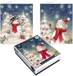 Tom Smith 20 Boxed Luxury Christmas Cards Traditional Snowman Design