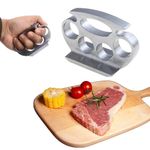 Hand Meat Tenderizer, Aluminum Alloy Meat Hammer Steak Metal Mallet Kitchen Tool, Durable Meat Smasher Meat Tenderiser Great for Steak Chicken Fish Kitchen BBQ