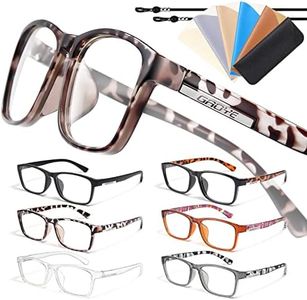 Gaoye 6 Pack Reading Glasses Blue Light Blocking for Women Men, Computer Readers Anti UV Glare Eyeglasses Fashion Frames (C6-6 Pairs Mix Color, 0, multiplier_x)