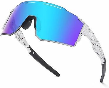 Polarized Cycling Sunglasses Double Wide Polarized Mirrored for Running Golf Fishing Hiking Baseball Running Glasses for Cycling Men Women (KD-C7)